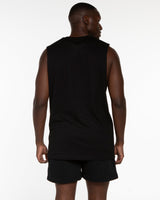 The Mens Classic Tank - Black - Heat Bootcamp - Center Chest Stacked - Printed - Full Color