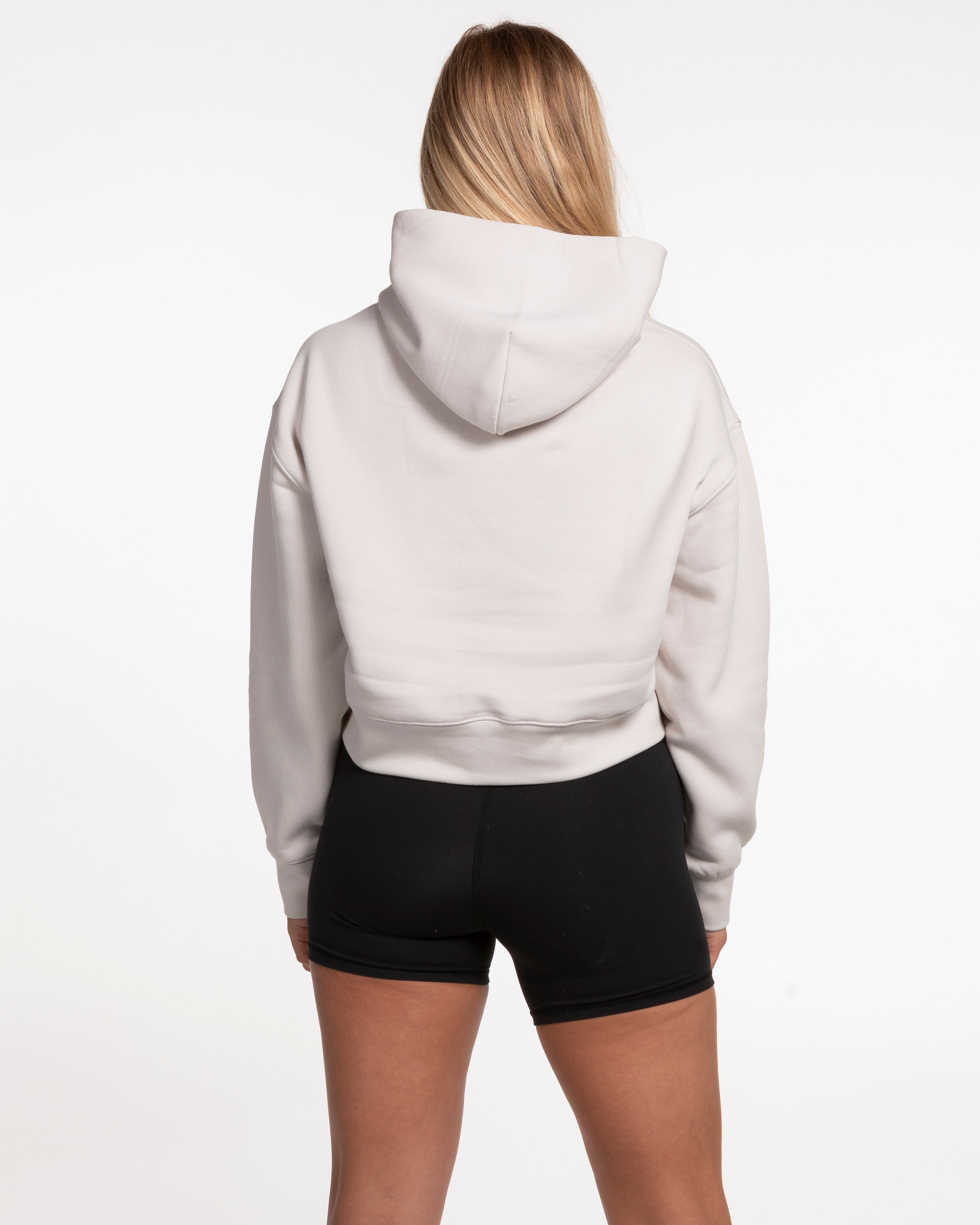 Project Strength Womens Crop Hoodie - Bone