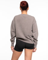 Fed By The Fruit Womens Crewneck - Washed Gray