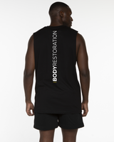 The Mens Classic Tank - Black - Body Restoration - Left Chest Stacked & Back Center Spine - Printed - Full Color