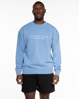 Collective Studios Midweight Unisex Crewneck - Washed Light Blue