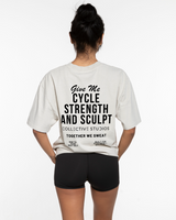 Collective Stdudios Unisex Heavyweight Tee - Washed Bone - Cycle