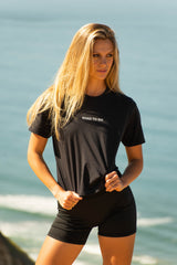 Team Ariana Midweight Crop Tee - Black