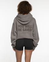 Fed By The Fruit Mens Hoodie - Washed Gray - You Will Be Saved Logo
