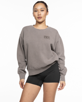 Fed By The Fruit Womens Crewneck - Washed Gray