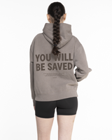 Fed By The Fruit Womens Hoodie - Washed Gray - You Will Be Saved Logo