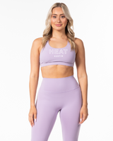 Heat Bootcamp Racer Bra - Lavender - Stacked Logo