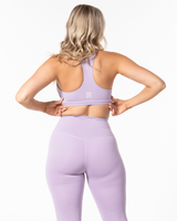Heat Bootcamp Racer Bra - Lavender - Stacked Logo