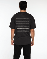 Project Strength Mens Heavyweight Tee - Washed Black