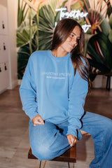 Collective Studios Midweight Unisex Crewneck - Washed Light Blue