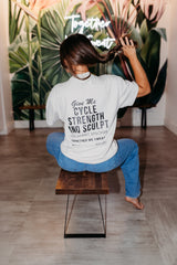 Collective Stdudios Unisex Heavyweight Tee - Washed Bone - Cycle