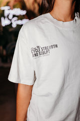 Collective Stdudios Unisex Heavyweight Tee - Washed Bone - Cycle