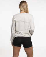 Real Good Pilates - The Womens Heavyweight Long Sleeve - Washed Bone