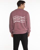 Real Good Pilates - The Midweight Unisex Crewneck - Washed Maroon