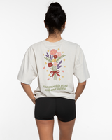 She Sewed And It Grew Tee - Washed Bone