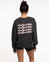 Real Good Pilates -  Womens Crewneck - Washed Black
