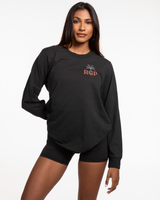 Real Good Pilates - The Womens Heavyweight Long Sleeve - Washed Black