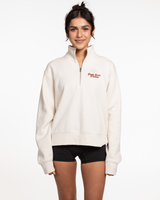 Real Good Pilates - Womens 1/4 Zip - Off White