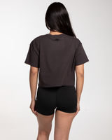 Real Good Pilates - Crop Tee - Charcoal