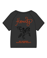 Howdy Kids Tee - Washed Black