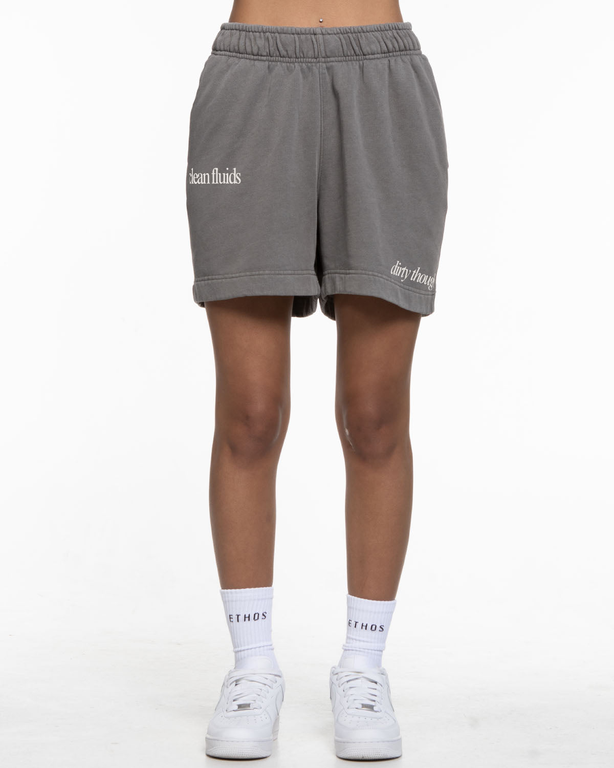 Miss Lymph Unisex Sweat Shorts - Washed Gray
