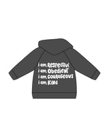 ROCK Values Kids Hoodie - Washed Black
