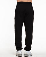 Commit Fitness - Vault Classic Sweatpants - Black on Neon Yellow -  Left Leg
