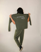 You Belong Here Oversized Crewneck - Cypress