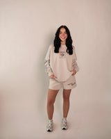 Right Place Right Time Sweat Shorts - Bone - Right Place
