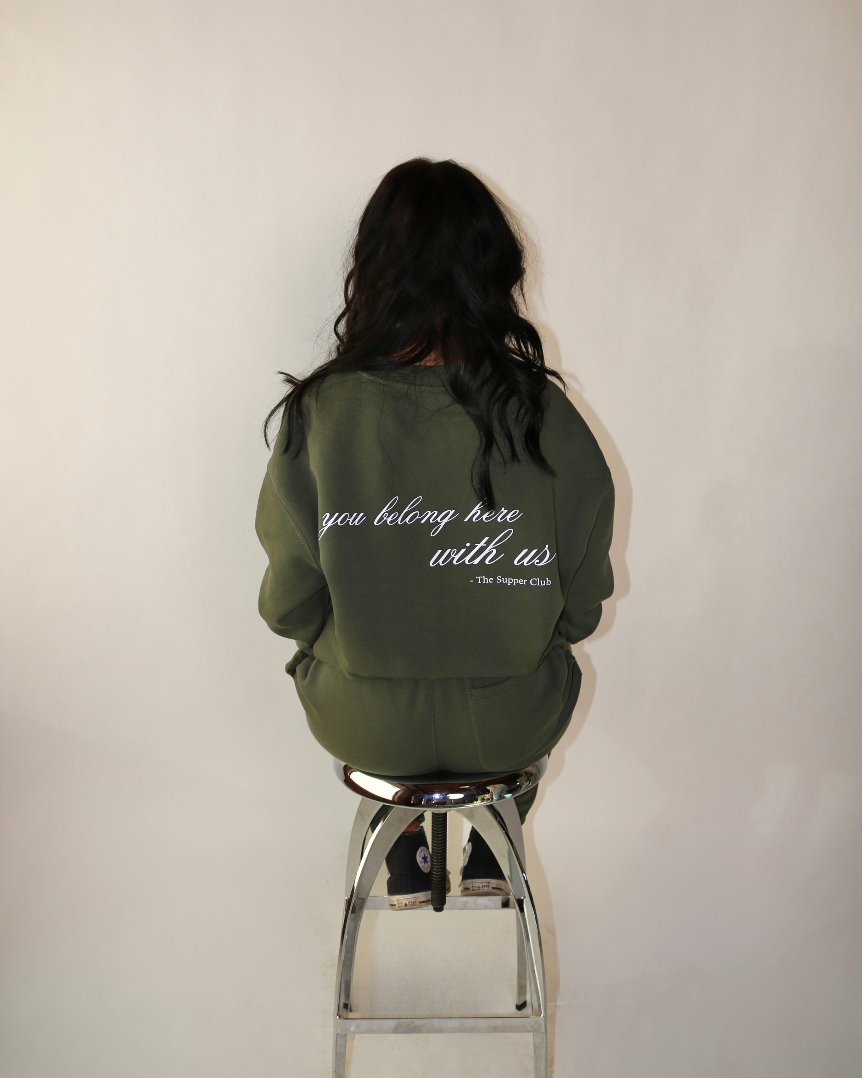 You Belong Here Oversized Crewneck - Cypress