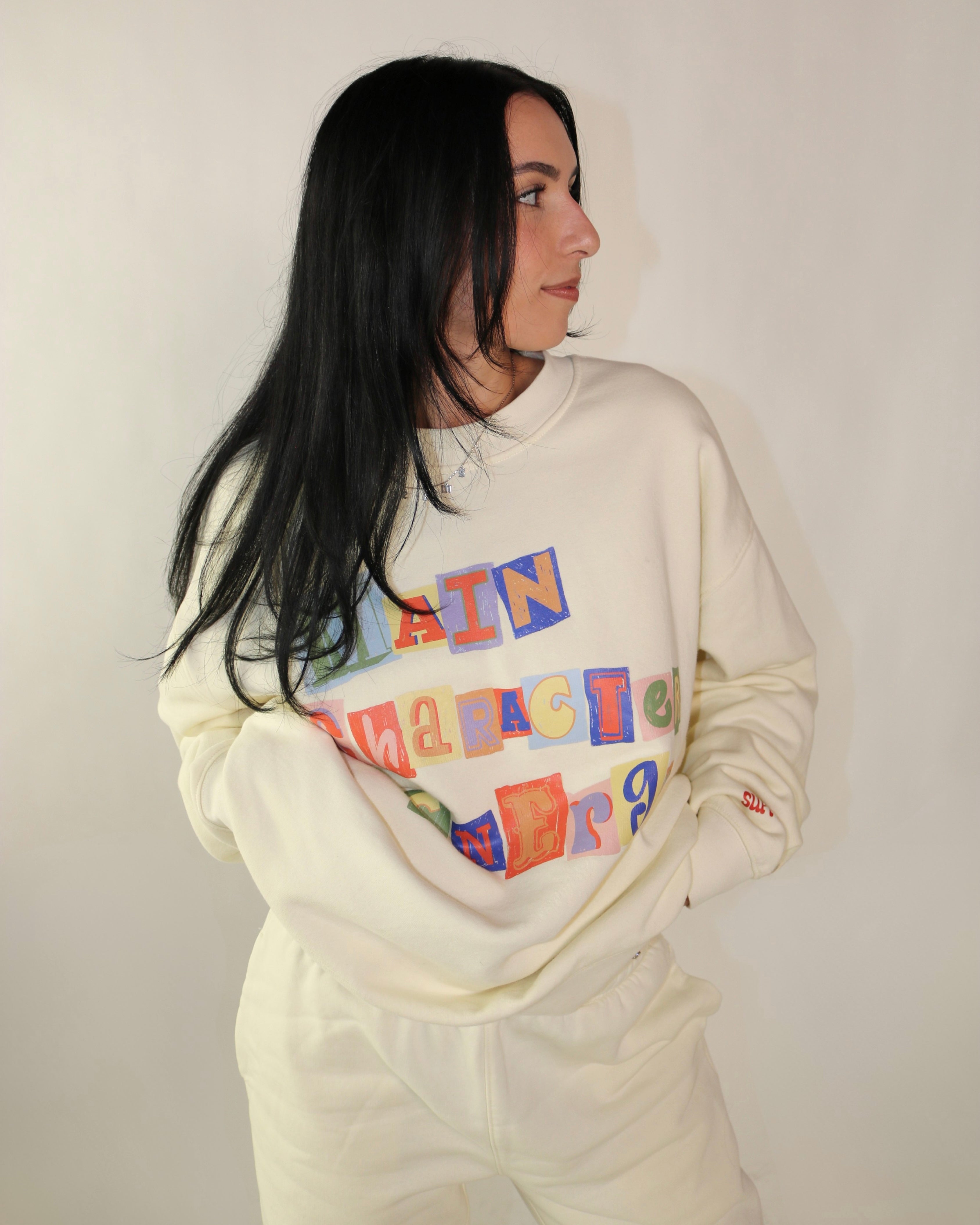 Main Character Oversized Crewneck - Butter