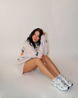 Right Place Right Time Oversized Crewneck - Bone - ICONS