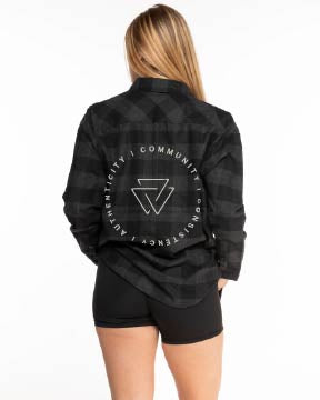 Commit Fitness - Flannel - Gray/Black with White