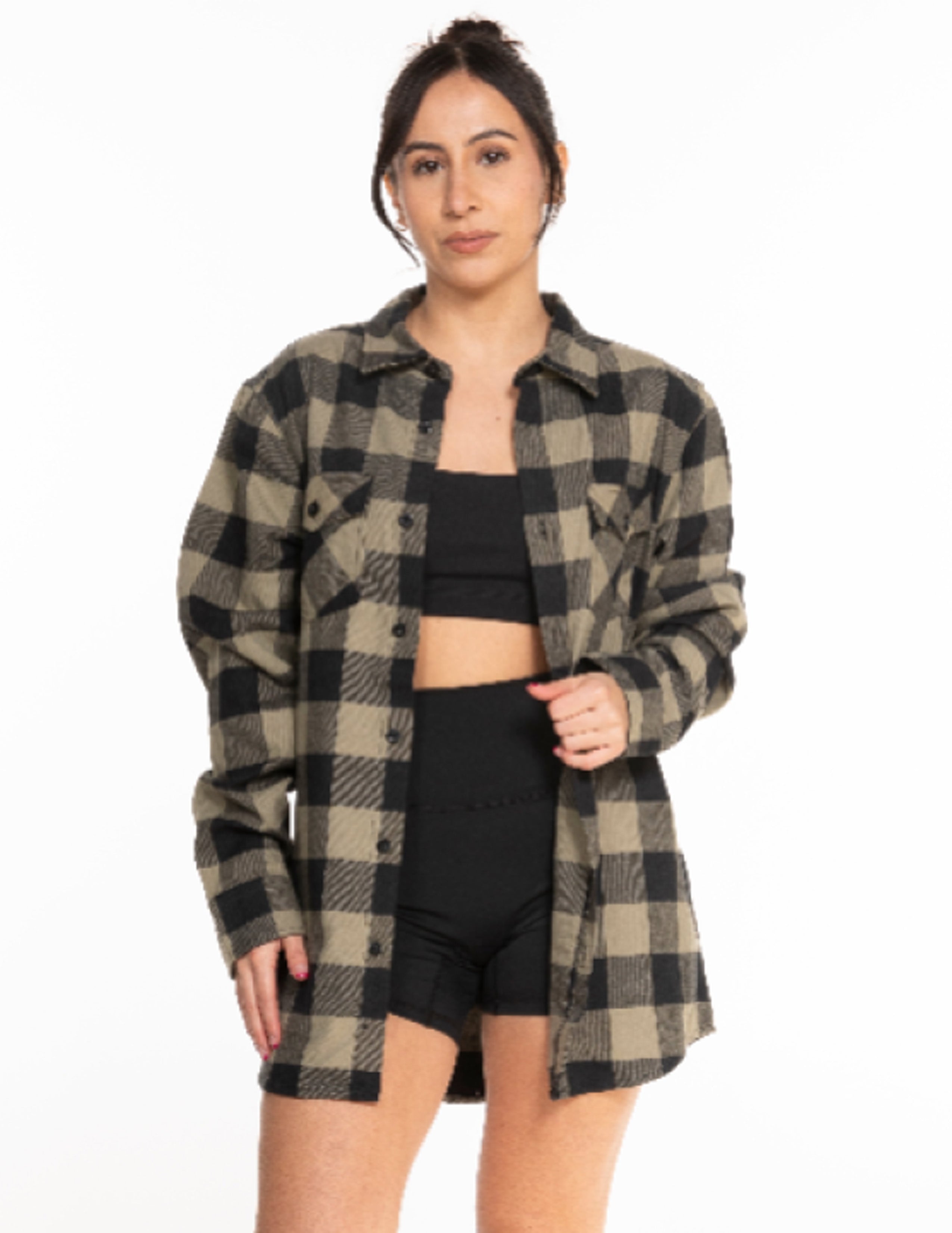 Rush Cycle Studio - The Flannel - Olive / Black