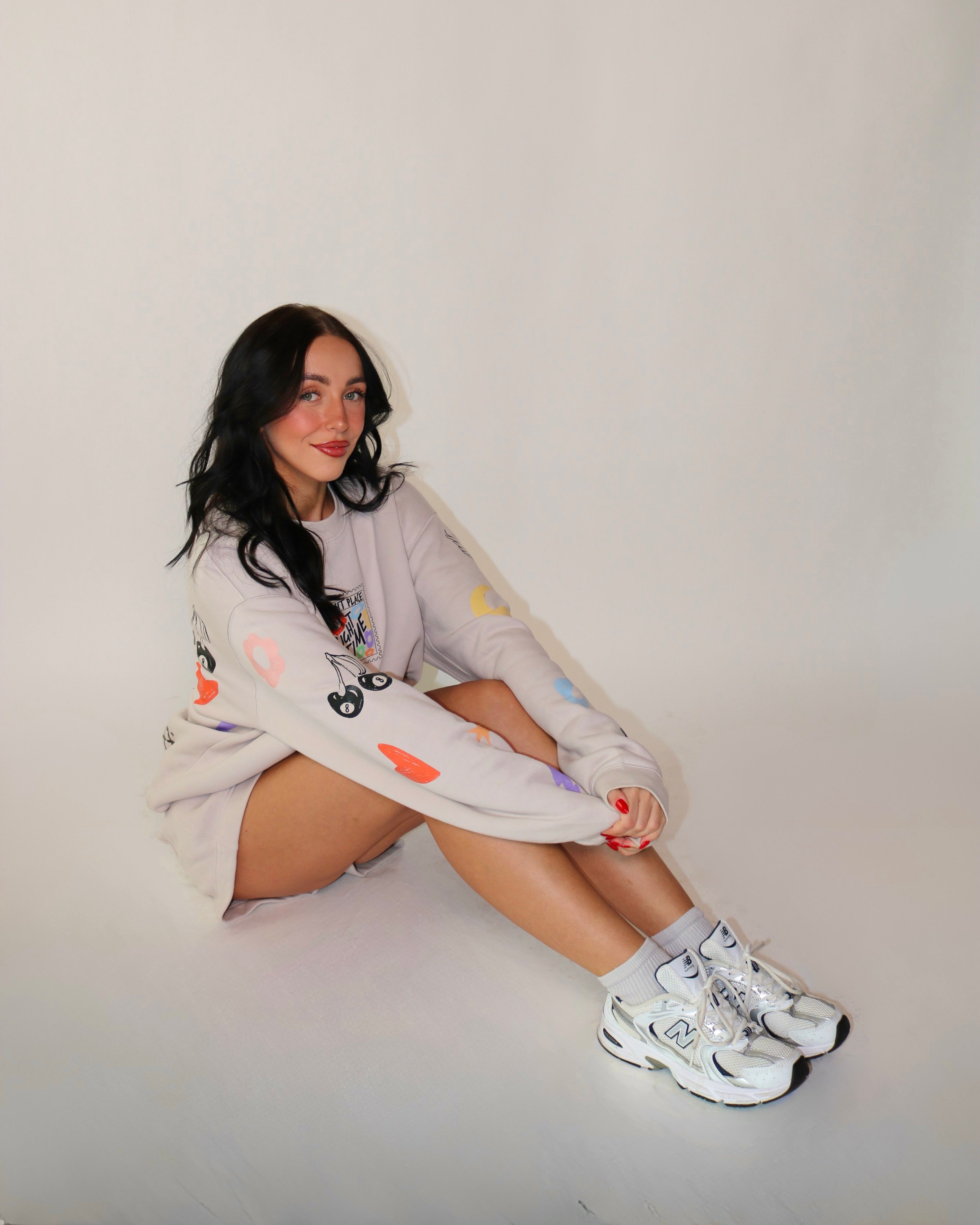 Right Place Right Time Oversized Crewneck - Bone - ICONS