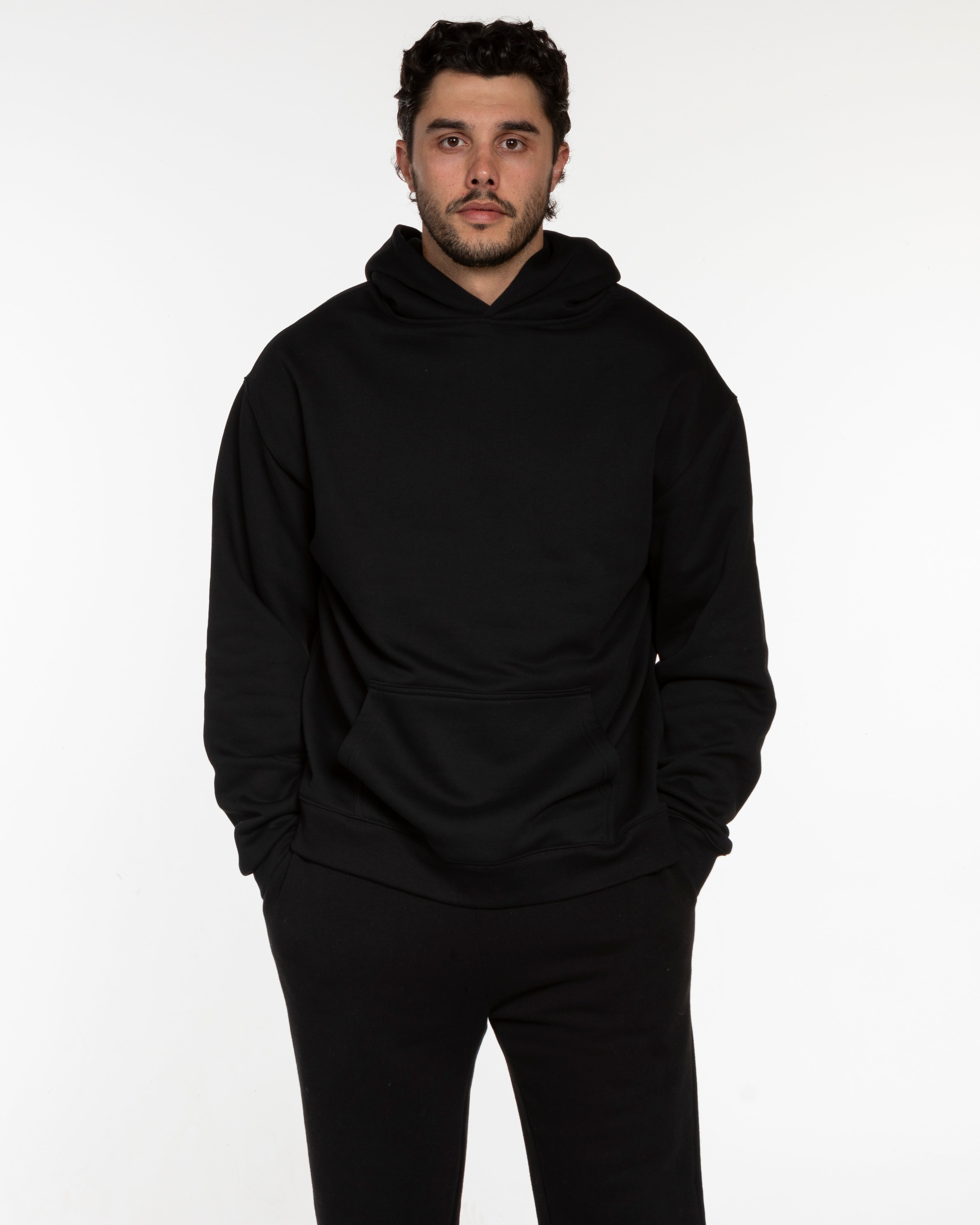 Commit Fitness Vault - Mens Hoodie - Black with Neon Yellow - Center