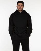 Commit Fitness Vault - Mens Hoodie - Black with Neon Yellow - Center