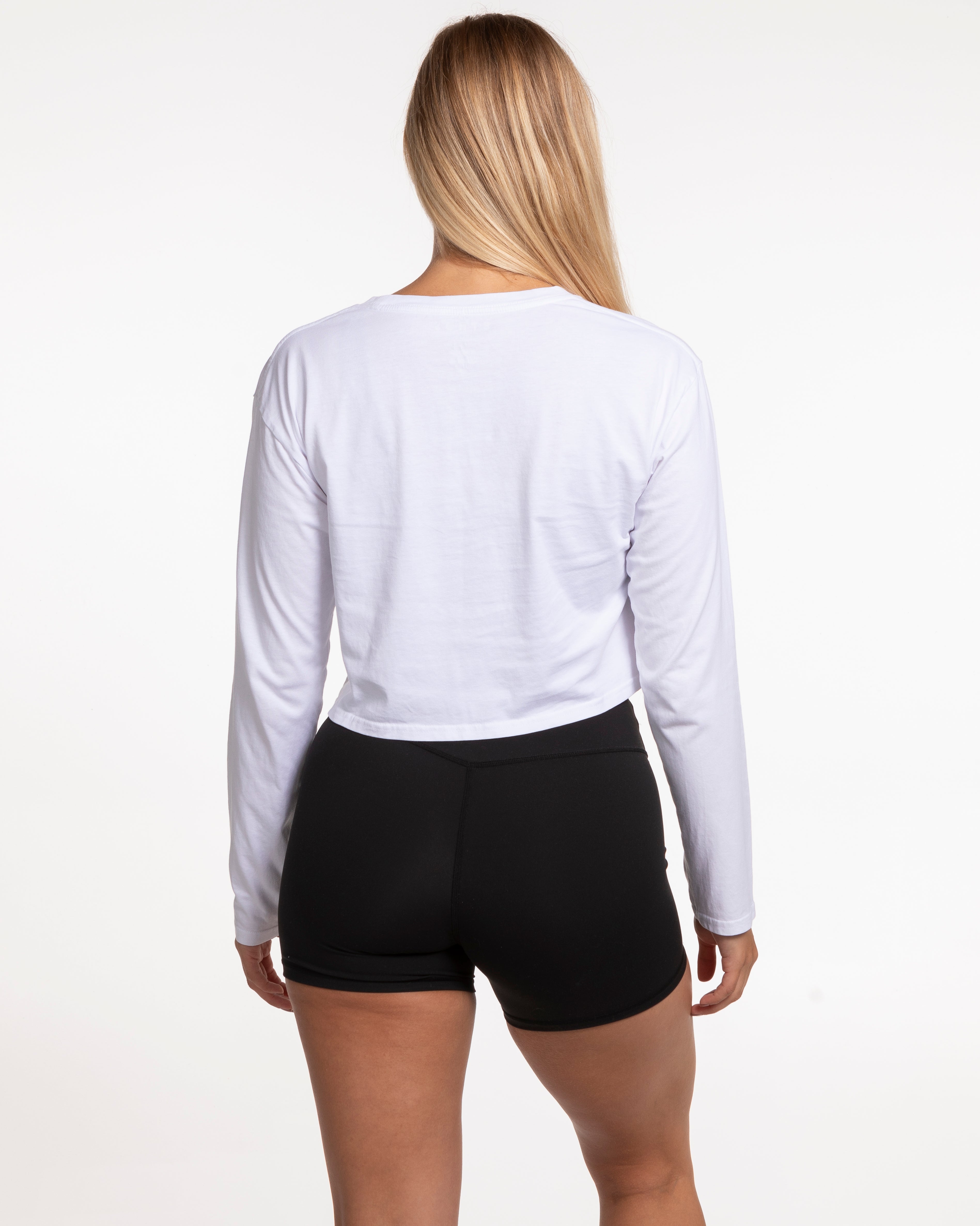 Motivate Movement Crop Long Sleeve - White