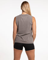White House Pilates Womens Heavyweight Tank - Washed Gray