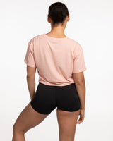 Rush Cycle Studio- The Crop Tee - Pale Pink