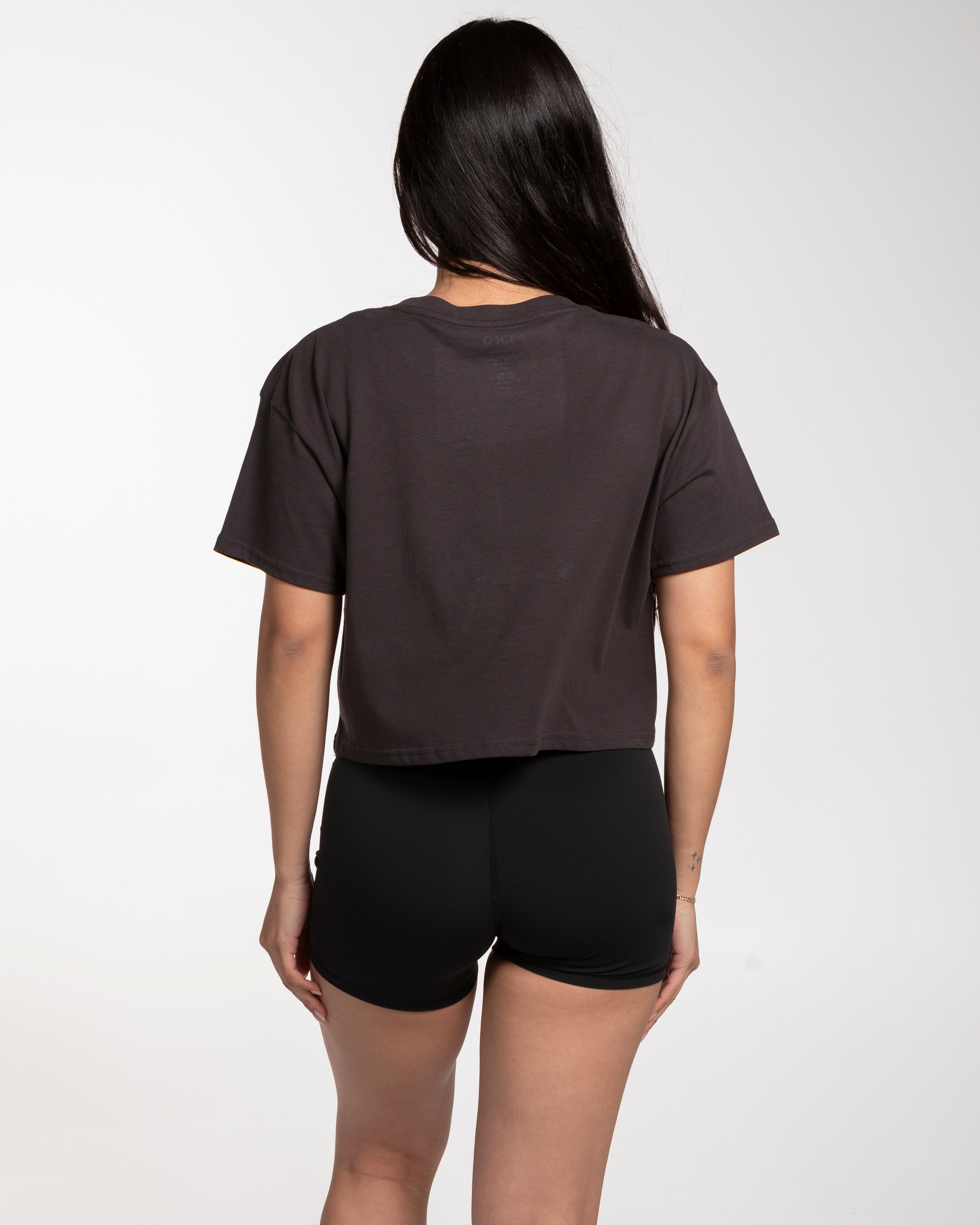 BAMB - The Crop Tee - Charcoal