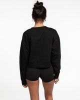 LLR - The Womens Crop Crewneck - Black