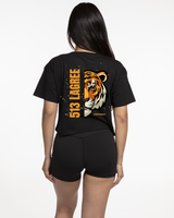 513 Lagree Crop Tee - Black - Cincinnati Tiger Print