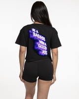 513 Lagree Crop Tee - Black - Badass Print