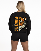 513 Womens Crewneck - Black - Cincinnati Tiger Print