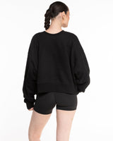 Motivate Movement Studio Crop - Black - Left Chest & Right Sleeve