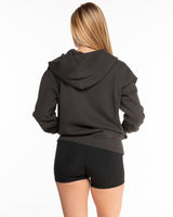 Uprise Hot Yoga - The Womens Zip Hoodie - Washed Black