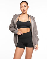Pulse 712 Womens Zip Hoodie - Washed Gray - Rock Valley