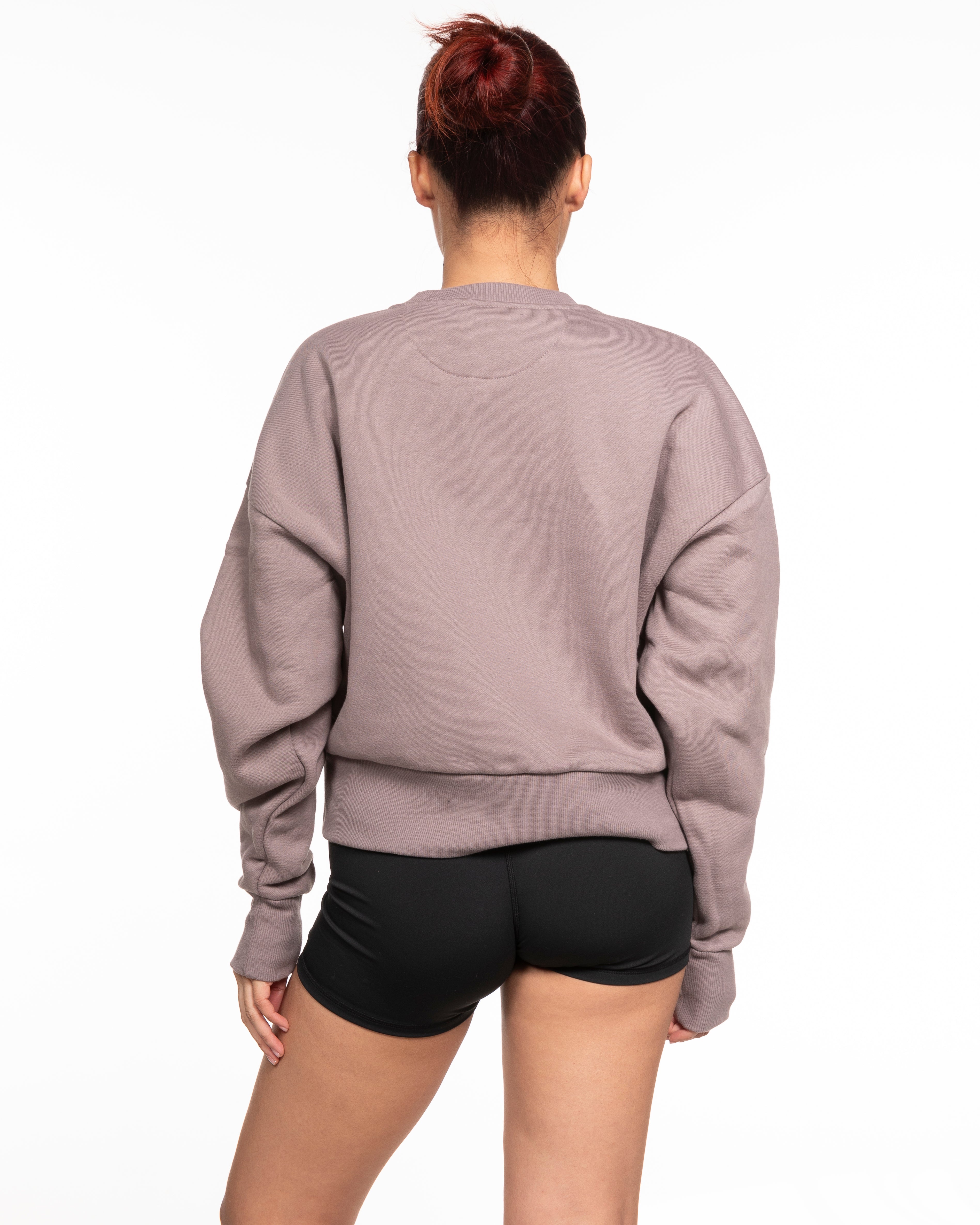 Motivate Movement Womens Heavyweight Crop - Mauve