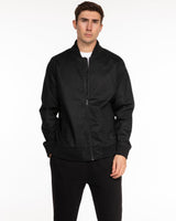 The Mens Bomber Jacket - Black - Studio 205 - Left Chest "LAGREE" & Back Neckline - Printed - White